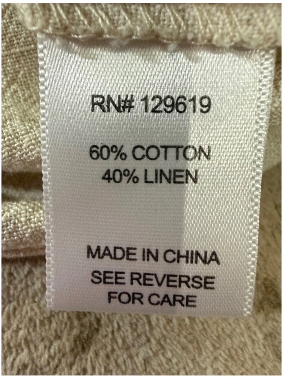 Vernacular Oatmeal Cotton Linen Blend Empire Waist Midi Dress Small-Euro Summer - Picture 8 of 8